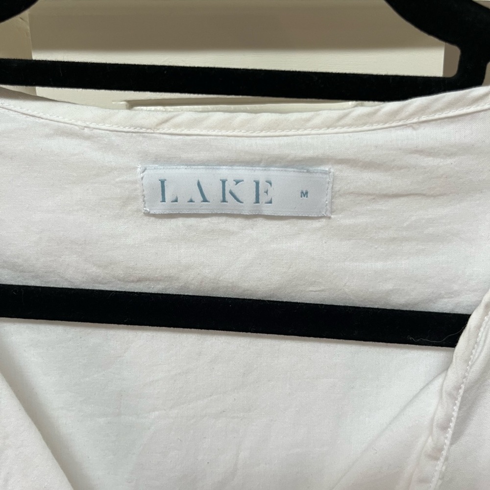 LAKE White Poplin Triple Tie Dress -Size Medium. Great condition! - Picture 3 of 4